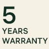 5 year limited warranty