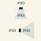IP20/43 Ceiling - IP20/40 Wall